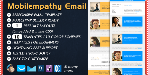 01 Preview Responsive Email Marketing Builder MOBILEMPATHY.  large preview - Email Template - CHARISMA