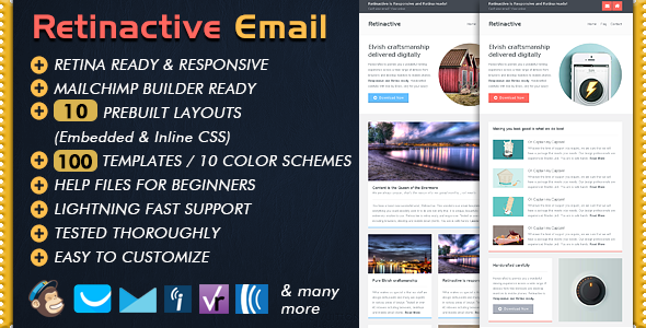 01 Preview Responsive Email Marketing Builder RETINACTIVE.  large preview - Email Template - CHARISMA