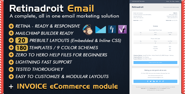 01 Preview Responsive Email Marketing Template Builder RETINADROIT NEW Email Newsletter.  large preview - Email Template - CHARISMA